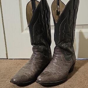 Panhandle Slim Western Boots - Black and Gray